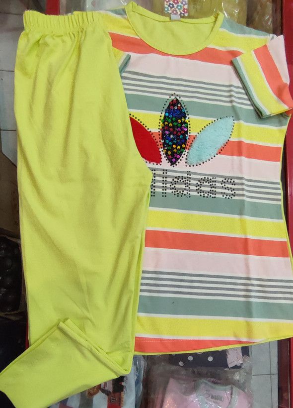 تیشرت شلوارک دخترانه Adidas