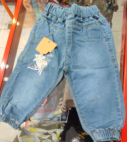 شلوارک لی دخترانه پولک دار