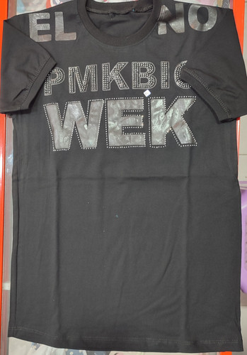 تیشرت مشکی نگین دار اسپرت مدل WEK