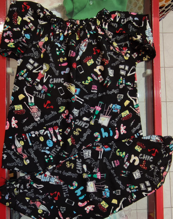 آستین کوتاه و شلوارک نخی دخترانه مدل فانتزی