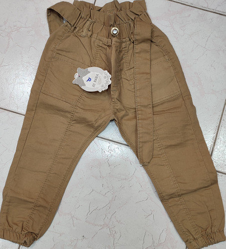 شلوار کتان دخترانه مدل مام استایل