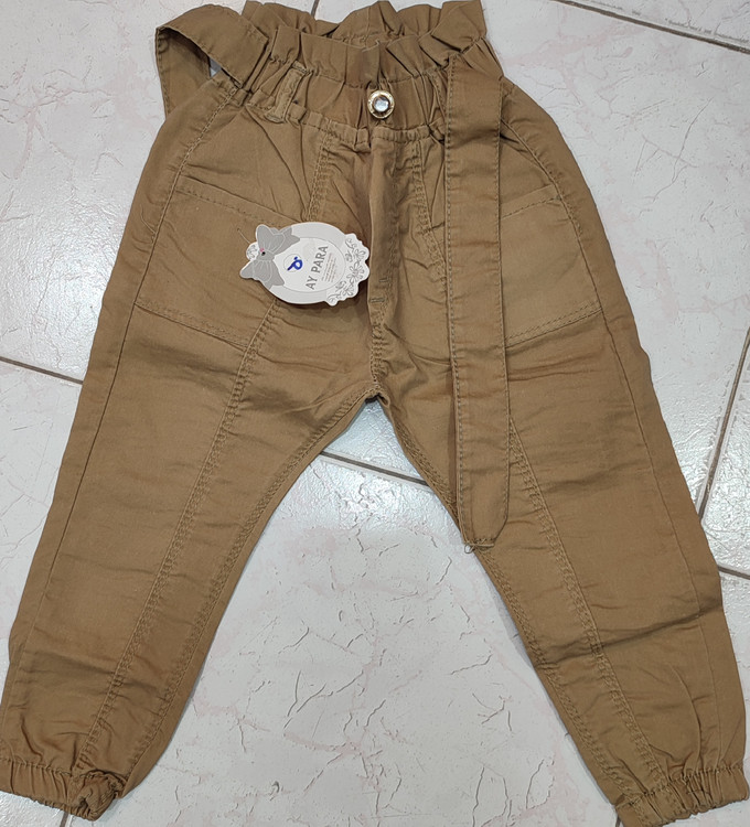 شلوار کتان دخترانه مدل مام استایل