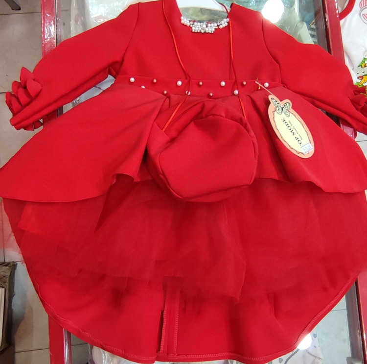 پیراهن مجلسی دخترانه مدل کیف دار