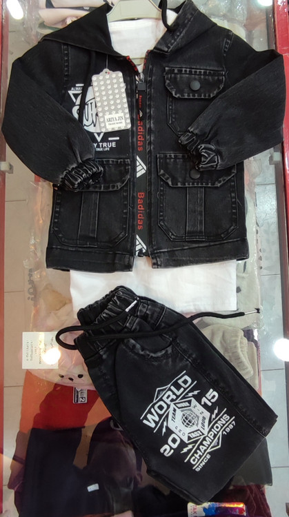 سه تیکه لی پسرانه مدل جیب دار