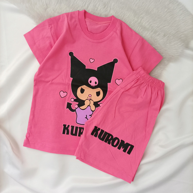 تیشرت و شلوارک دخترانه مدل کرومی