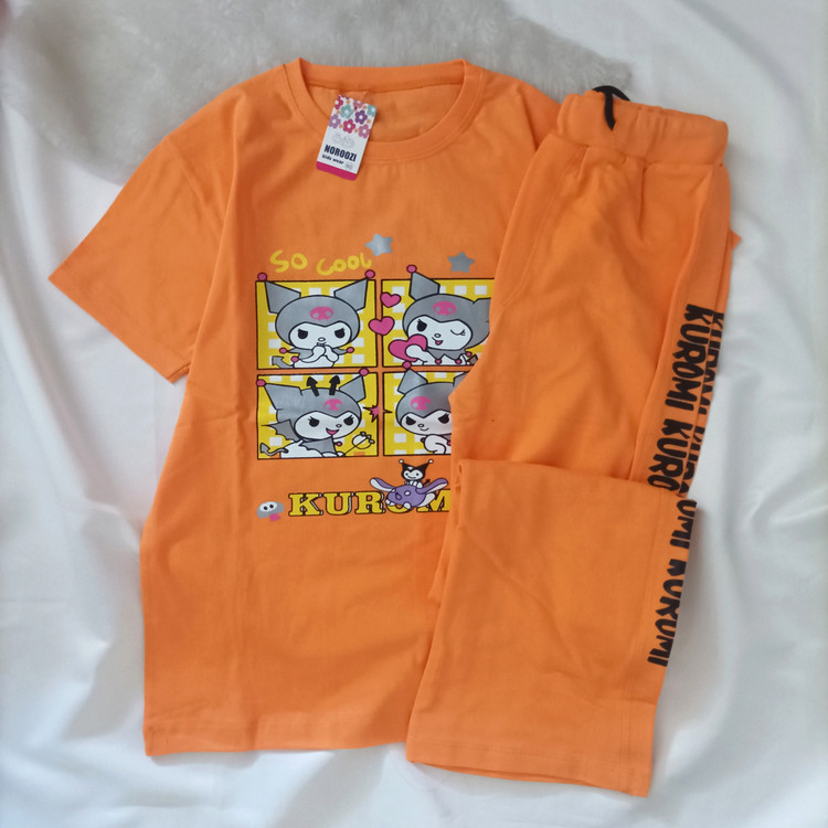 تیشرت و شلوار نیم بگ مدل کرومی