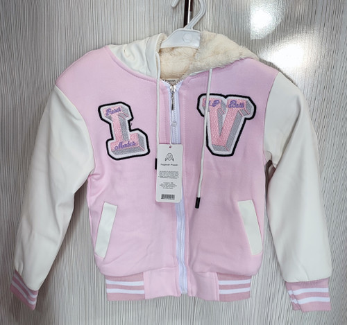 سویشرت خز دار دخترانه مدل آستین چرم